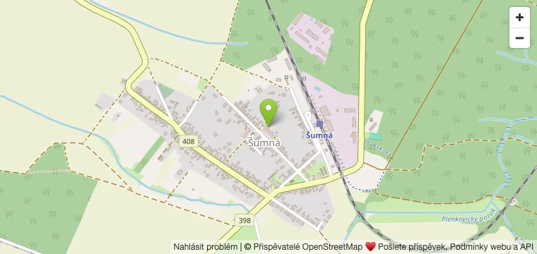 Mapa – ZŠ Šumná, kde trénujeme